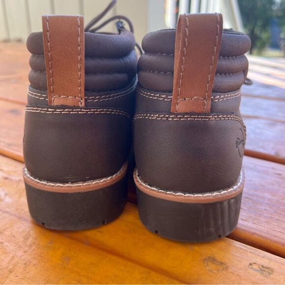 Weatherproof Vintage Men's Faux Leather Hiking Chukka Boots Chester Brown sz 10 - Picture 6 of 10